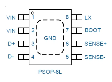 9612PSOP-8L引脚图